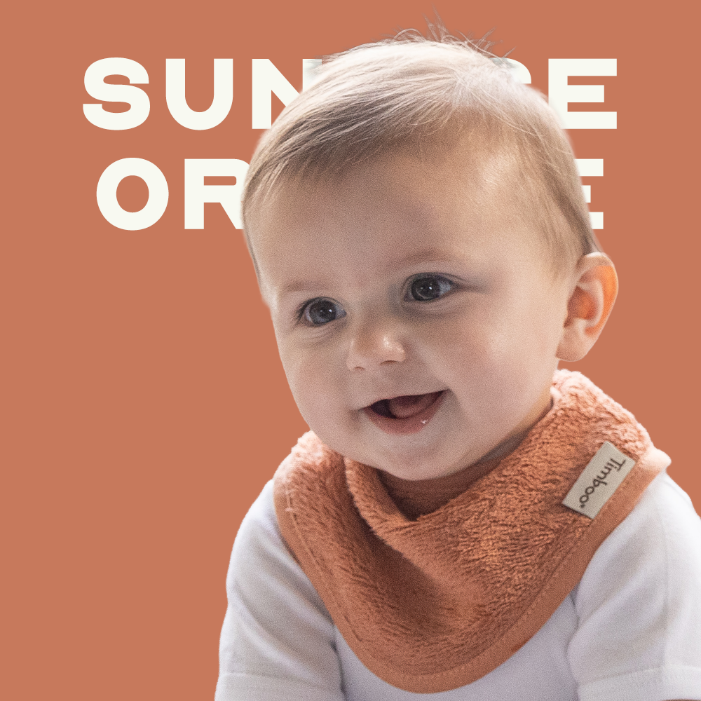 팀부 벨기에 명품 아기 턱받이 스카프빕 549.선라이즈오렌지