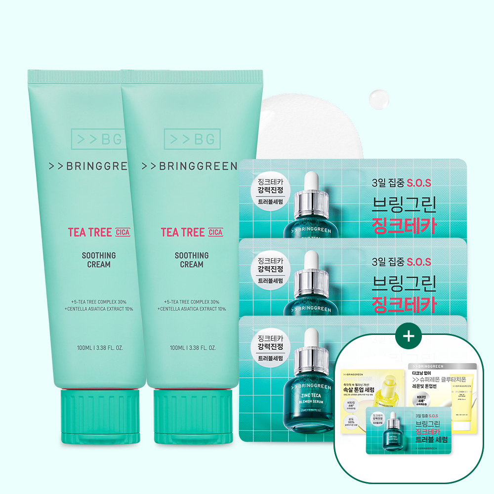 브링그린 티트리 시카 수딩 크림 플러스 100ml+100ml