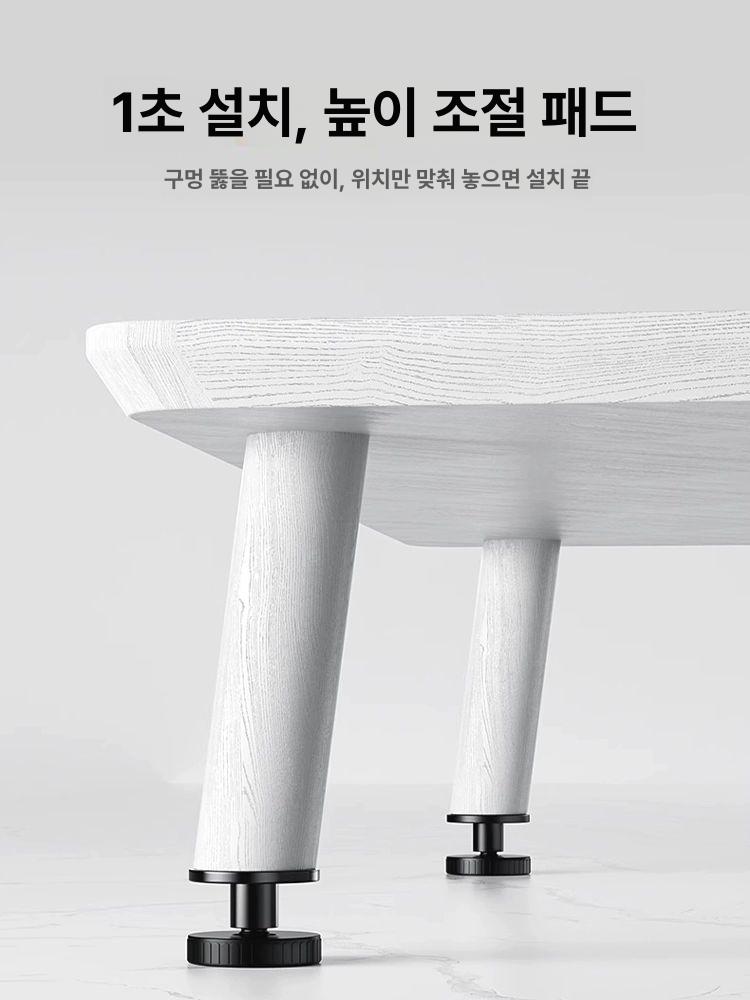 가구 받침대 지지대 맞추기 패드세트 접이식 선반대 흔들림방지 쇼파 특소 선반 수평맞추기 업그레이드 특대 80-107mm 4개 - 상세 이미지 3