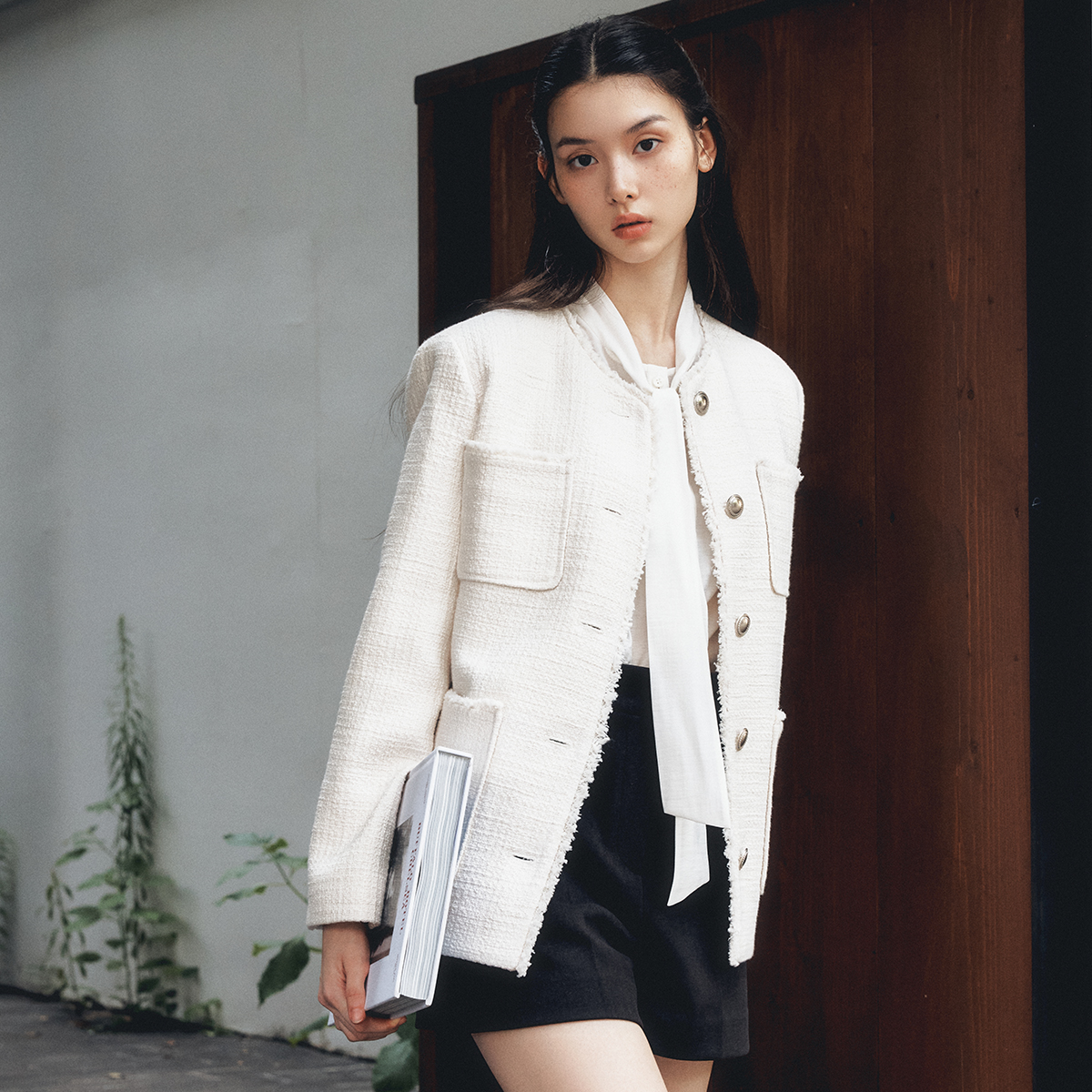 [단하루 특가] 로엠 미디 트위드 자켓 RMJKF4TS51