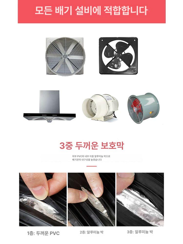 에어컨 터널 바람길 벽걸이 연장 비닐 만들기 열대야 고급형 이동식 긴비닐 실외기 투룸 400x5m - 상세 이미지 3