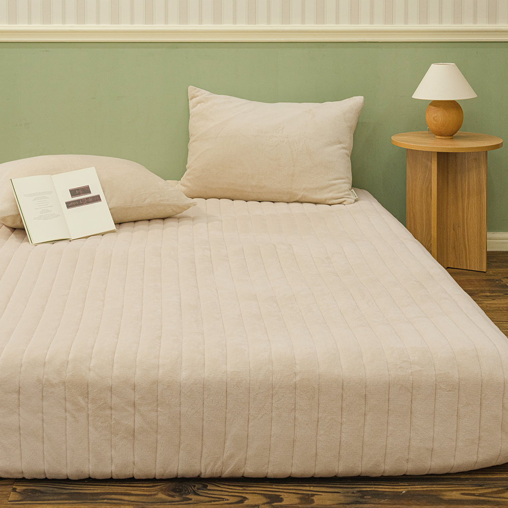 바자르 코지닝 3mm 극세사 겨울 올인원 누빔 매트리스커버 SS