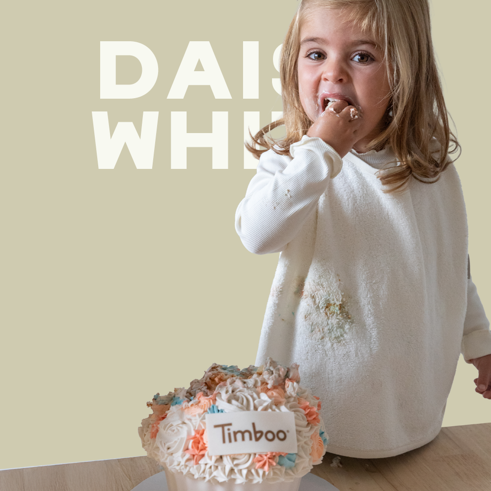 팀부 벨기에 명품 아기 턱받이 빕 라지 544.데이지화이트