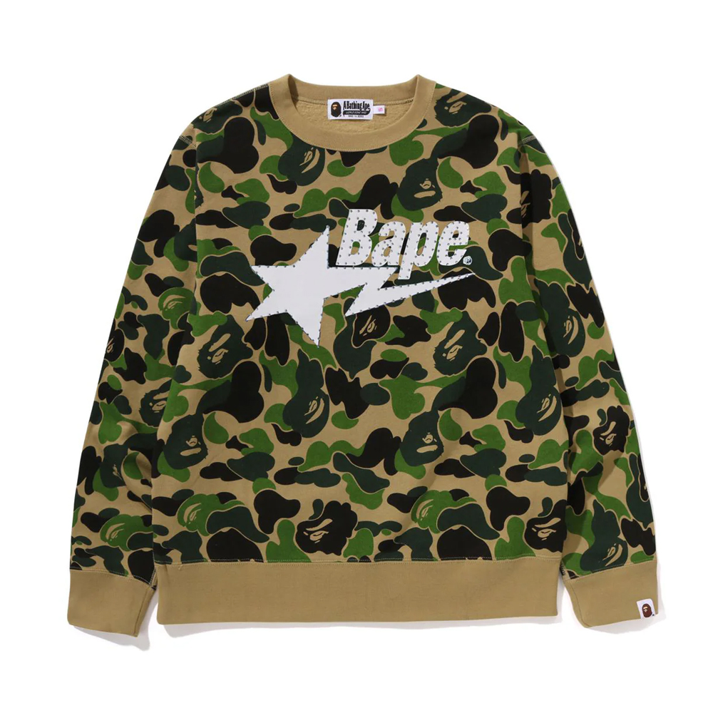 베이프 우먼즈 맨투맨 ABC CAMO RHINESTONE BAPE STA CREWNECK SWEATSHIRT 1L80-213-013 - 상세 이미지 5