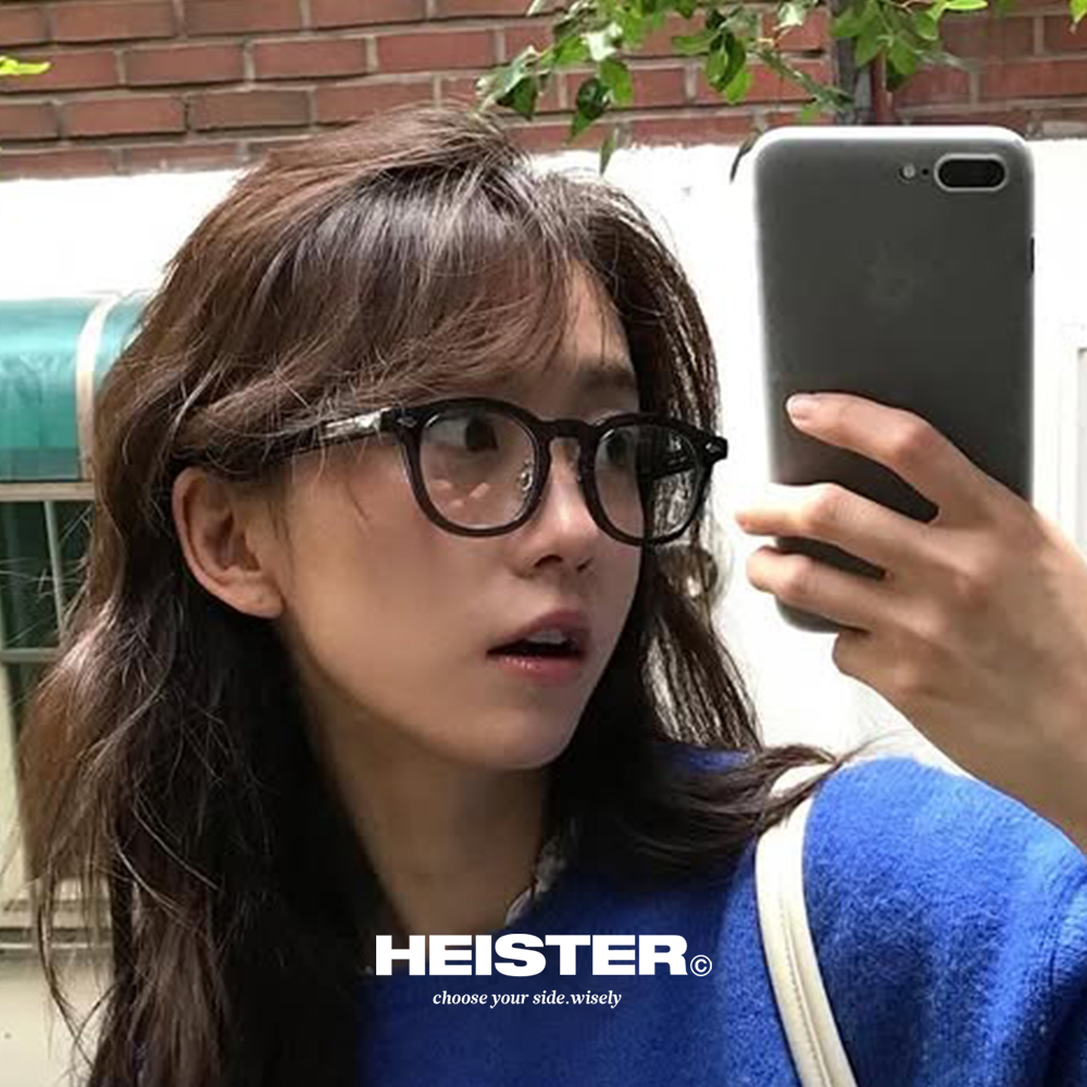 하이스터 버트 Bert BSV 블랙 아넬형 둥근 사각 코받침 뿔테 안경테 - 상세 이미지 4