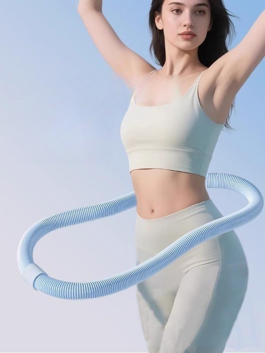 다이어트훌라후프 줄훌라후프 스프링 복부 슬리밍 운동기구 스카이블루 - 상품 이미지
