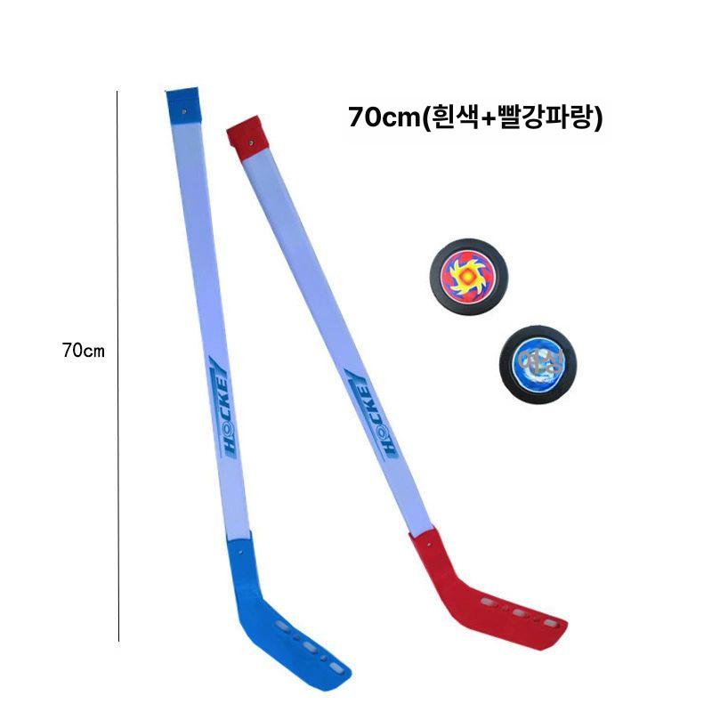 연습용 아이스 하키 하키채 입문용 포함 스틱 교육용 퍽 레드 업그레이드 레드블루 70cm - 상세 이미지 5