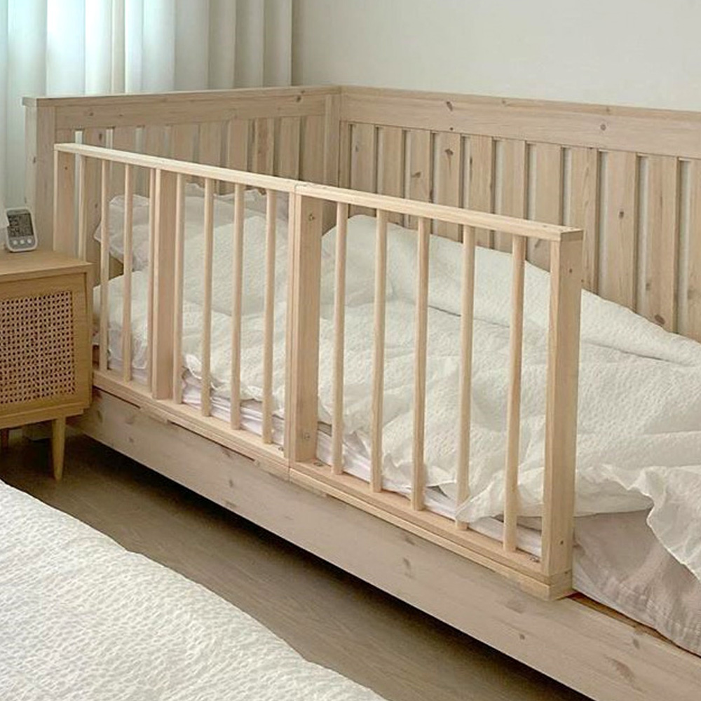 원목 아기침대가드 유아 침대안전가드 낙상방지 소나무 600