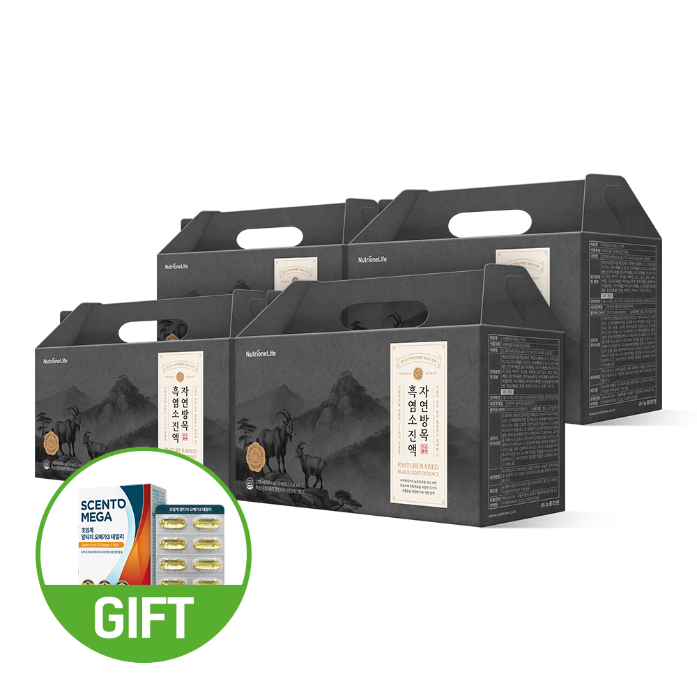 뉴트리원 자연방목 흑염소 진액 엑기스 즙 70ml 30포, 4개