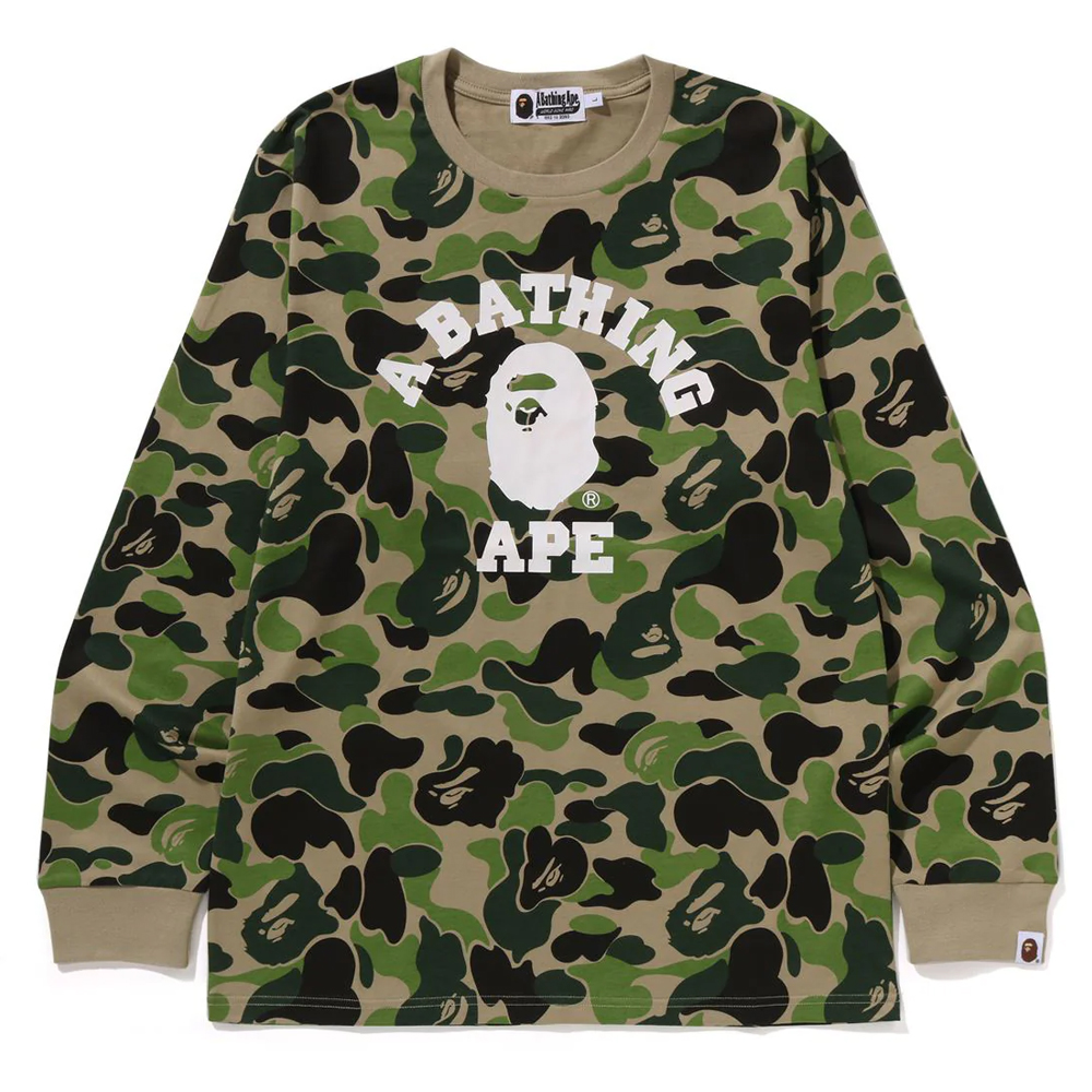 베이프 긴팔티 ABC CAMO COLLEGE LS TEE 1L80-111-006 - 상품 이미지