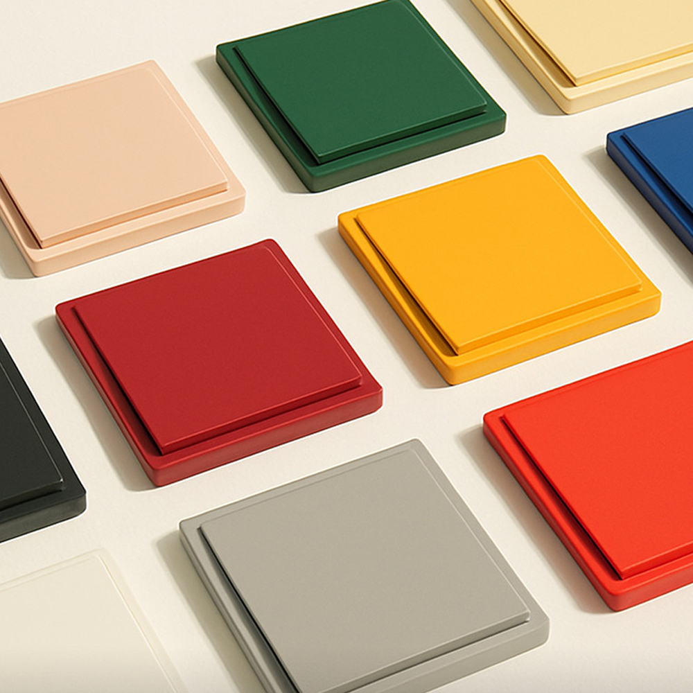 클릭 콘센트 2구 매트화이트 스위치 전기 CLICK 일렉트릭 인테리어 유럽형 정사각