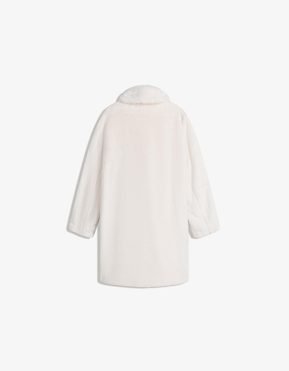 버쉬카 프리미엄 페이크퍼 아이보리 롱코트 6898/741 CREAM - 상세 이미지 5