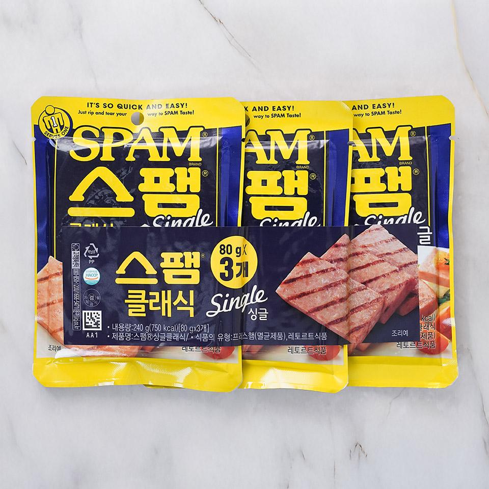 메가마트 CJ 스팸 싱글 클래식 80gx3 - 상품 이미지