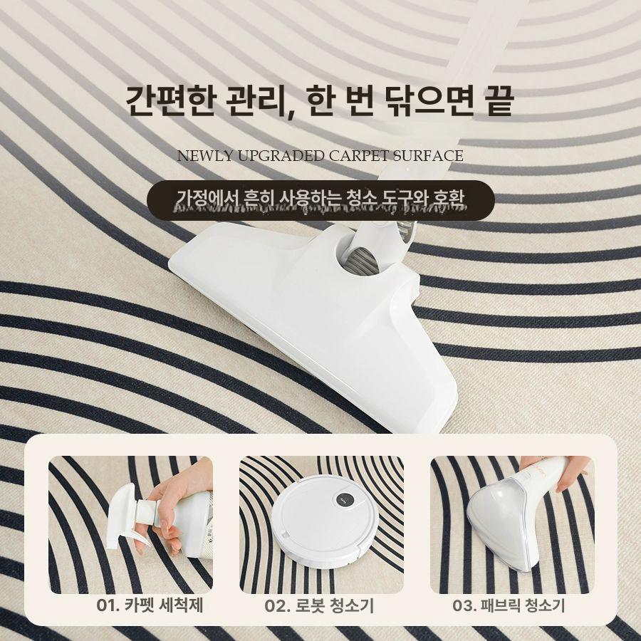 거실대형카페트 사계절 러그 먼지없는 침실 매트 - 상세 이미지 5