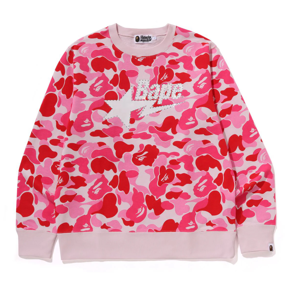 베이프 맨투맨 ABC CAMO RHINESTONE BAPE STA CREWNECK SWEATSHIRT 1L80-113-013 - 상세 이미지 3