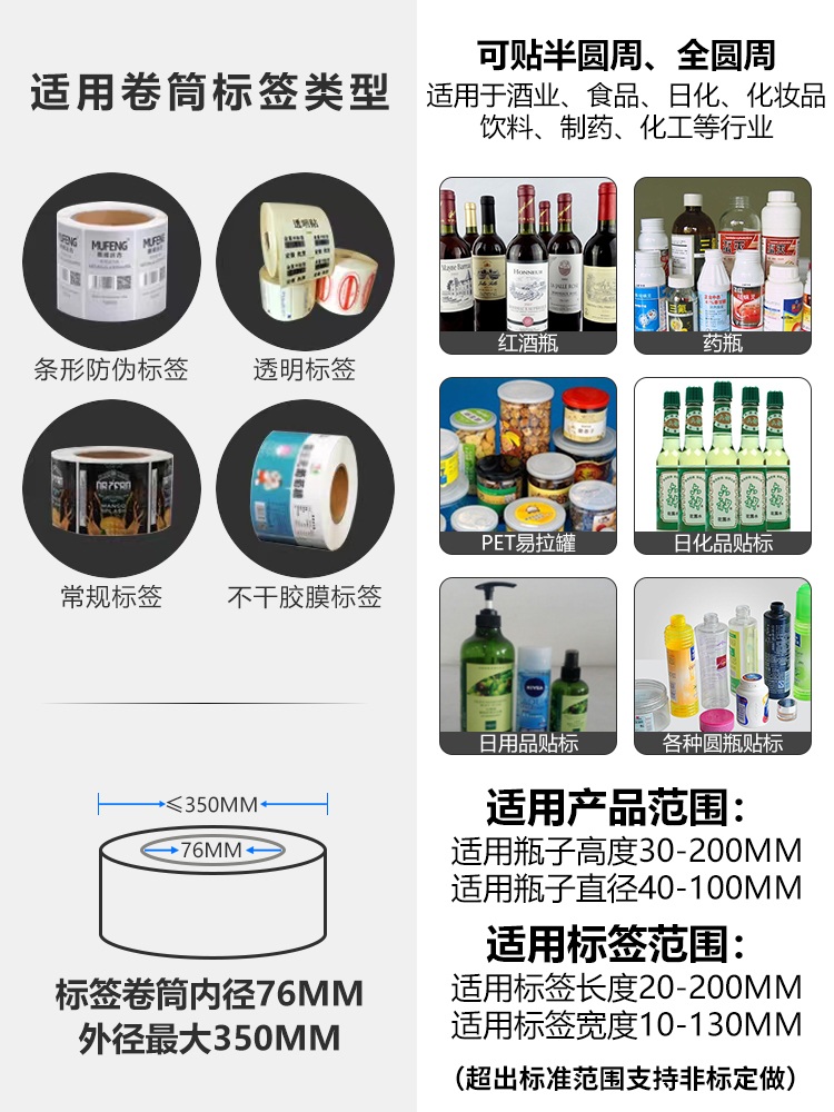 병라벨 부착기 자동마킹기 원형 상표 바코드 날인 스티커 라운드 - 상세 이미지 3