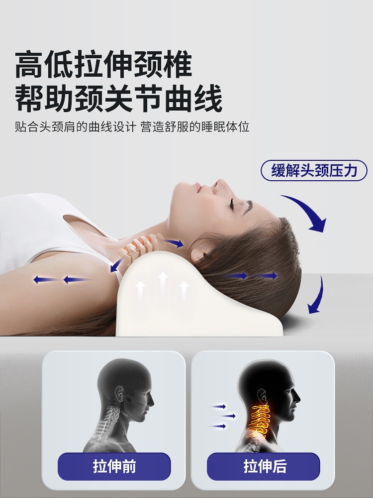 라텍스 경추배개 굴곡형 숙면도우미 낮은베개 수면 꿀잠 일자목 이미지 6