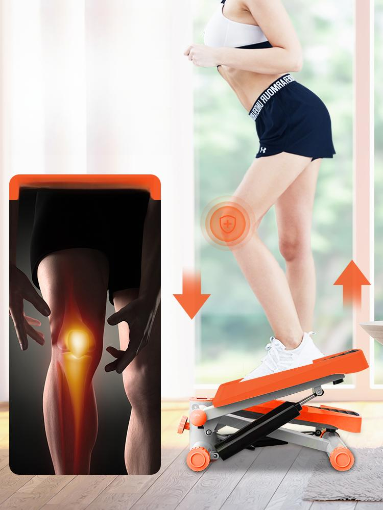 가정용 헬스스텝퍼 오르기 노인 스텝퍼 계단 유산소 감쇠 확장형 오렌지 화이트 스텝퍼 포함 - 상품 이미지