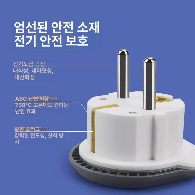 납작플러그 돼지코 방수 와이파이 중국 제품 멀티돼지코 그레이 - 상세 이미지 4