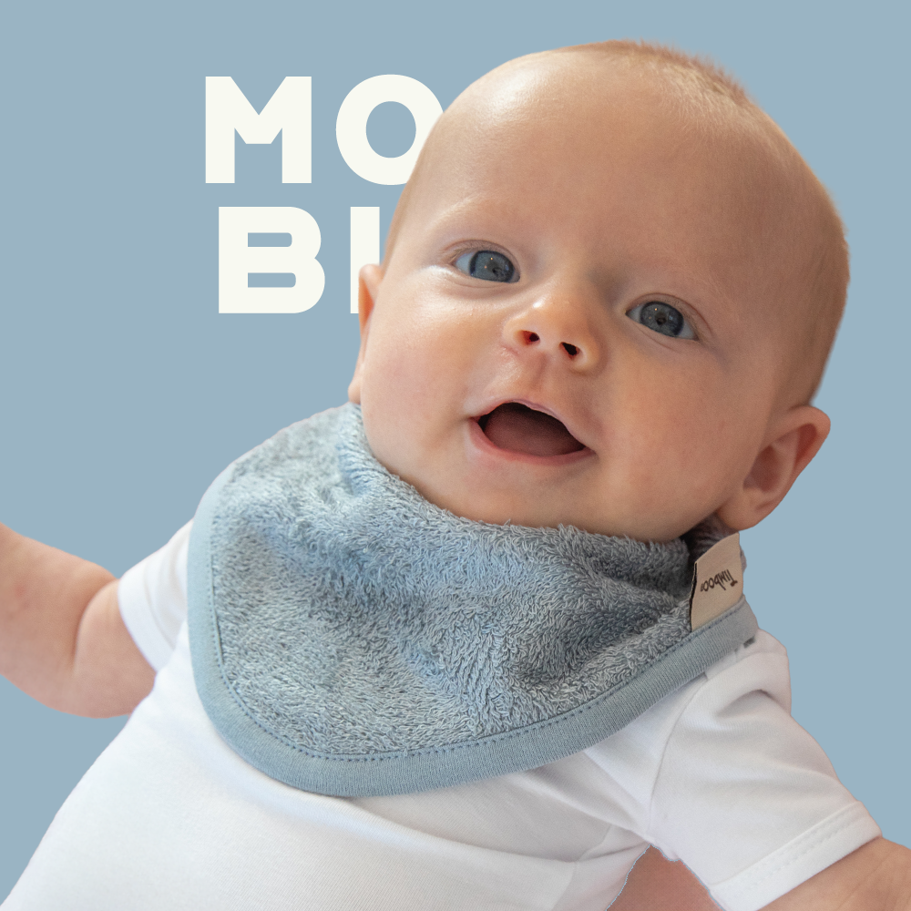 팀부 벨기에 명품 아기 턱받이 스카프빕 542.문블루