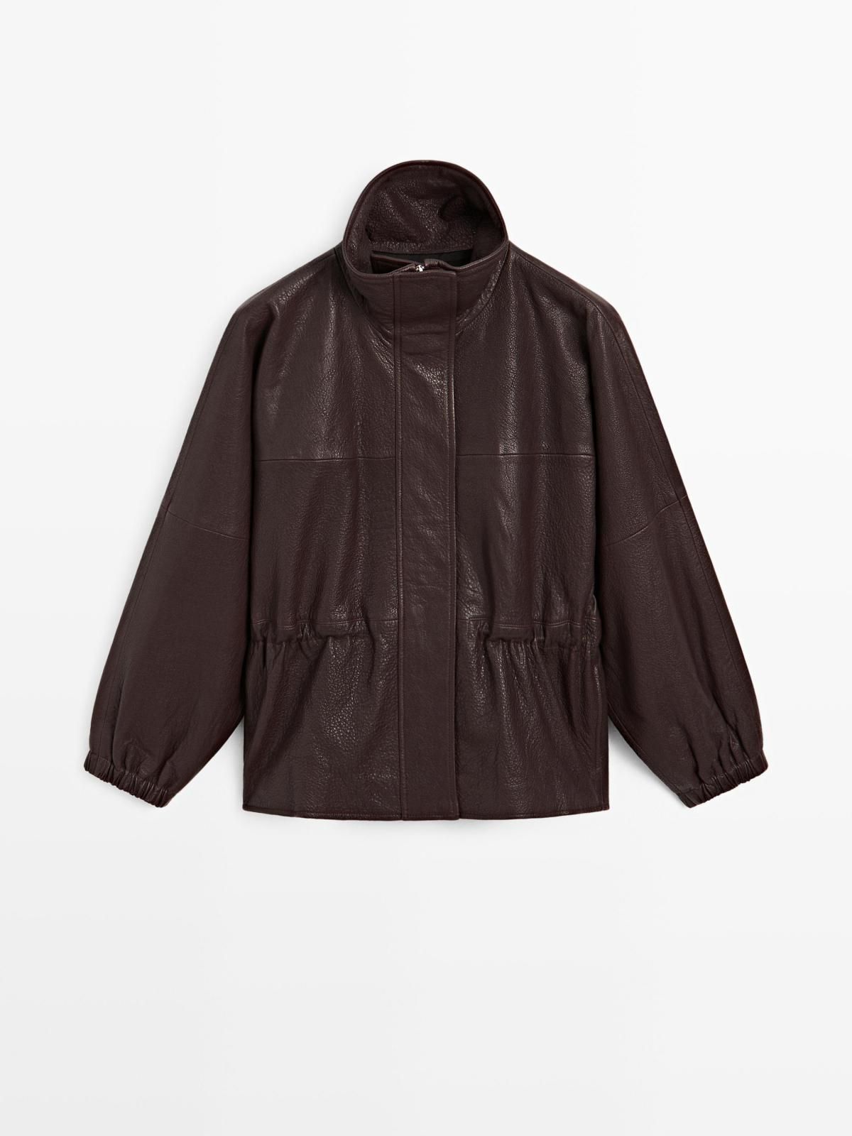 마시모두띠 그레인 마감 나파 가죽 재킷 4709/529 BROWN