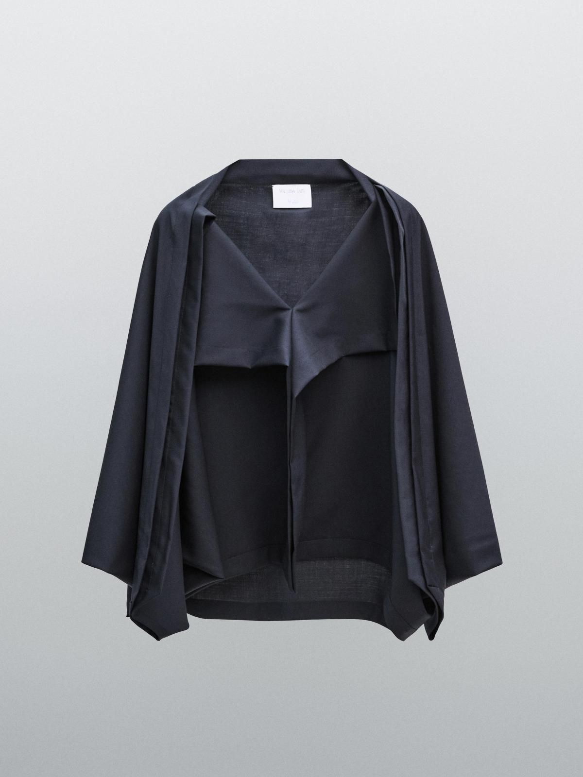 마시모두띠 모던 루즈핏 브이넥 블라우스 9303/950 NAVY BLUE - 메인 이미지