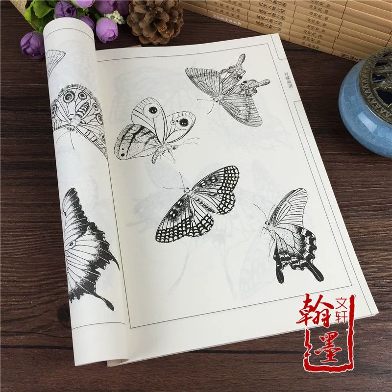 화접도 밑그림 도안집 드로잉 나비 민화 한국화그리기 단일 항목 - 상세 이미지 5
