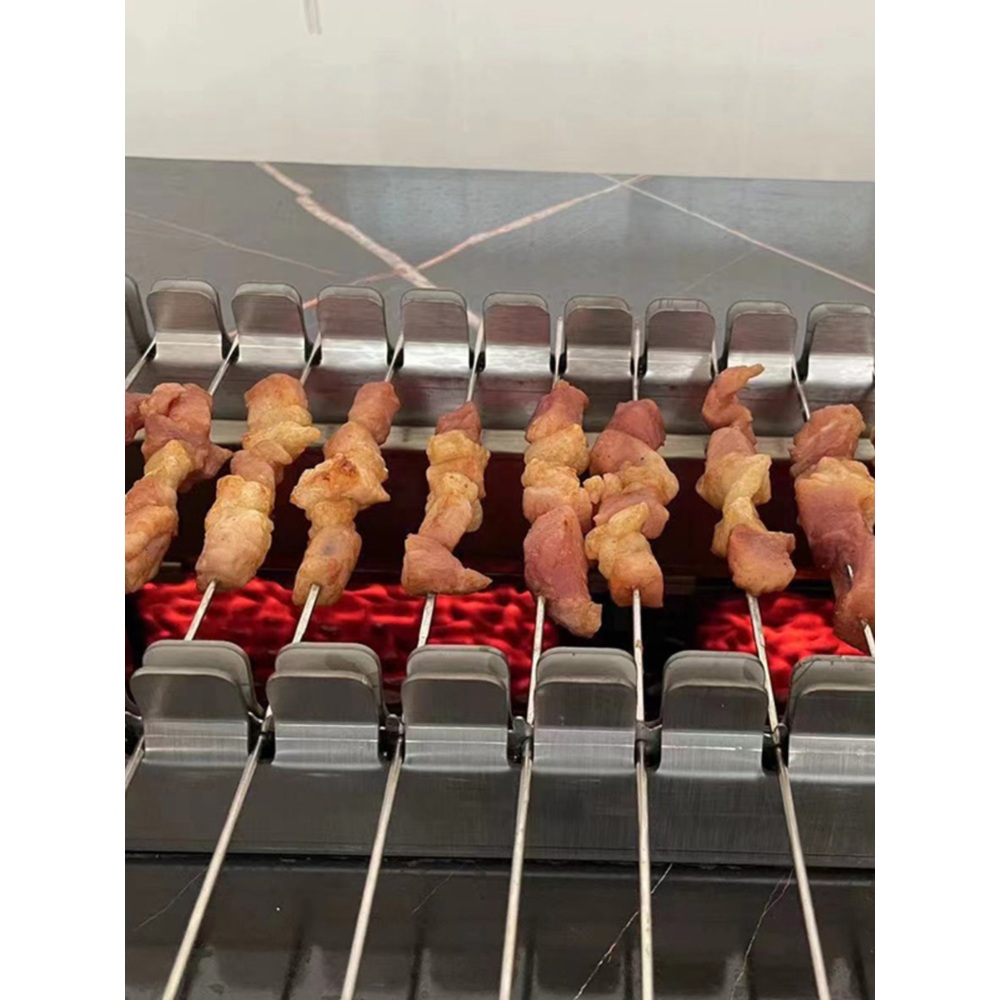 업소용 양꼬치 기계 염통 숯불 꼬챙이 끼우기 꽂이 바비큐 꼬치 캠핑 불판 - 상세 이미지 4