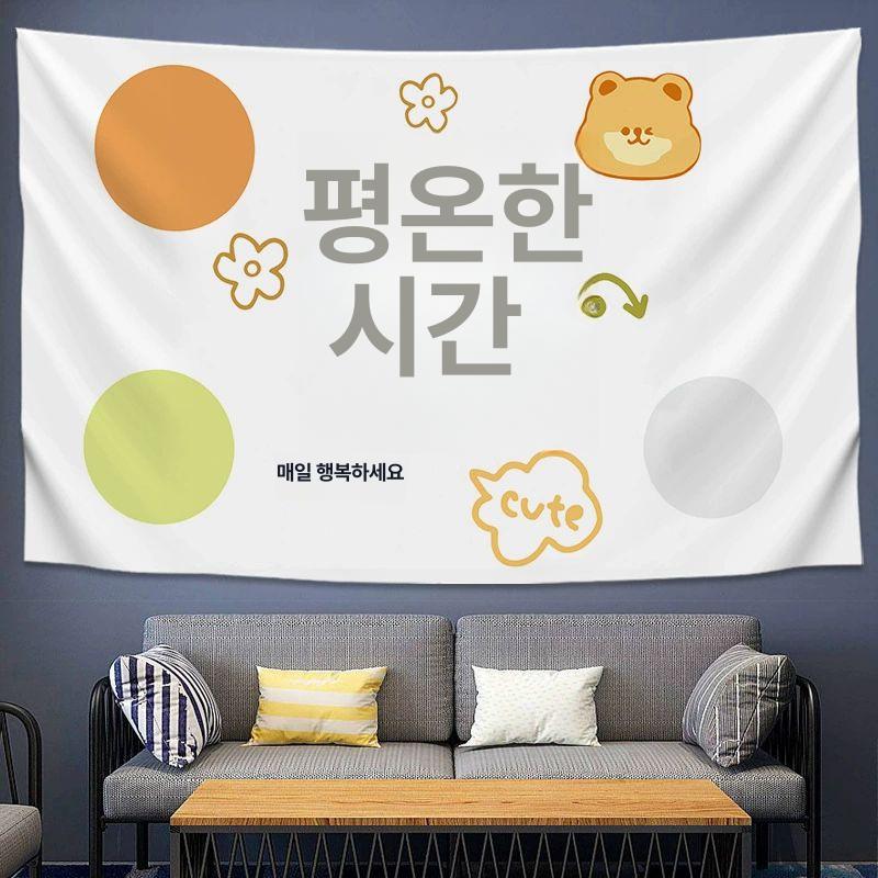 대형 패브릭 포스터 인테리어 벽장식 감성 거실 벽걸이 그림 복기곰곰 1m 0.7m 설치 - 상세 이미지 2