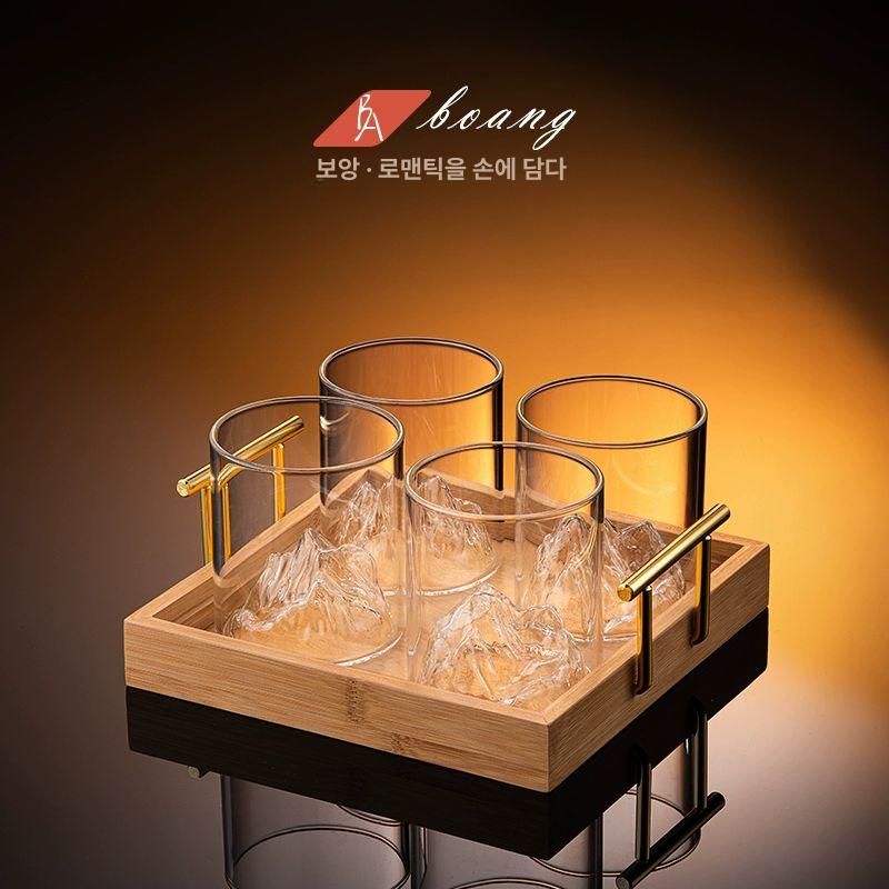 위스키잔 하이볼잔 온더락 몰트 홈카페 산모양 언더락 칵 칵테일 후지산 유리컵 소형 6개 175ml - 상세 이미지 3