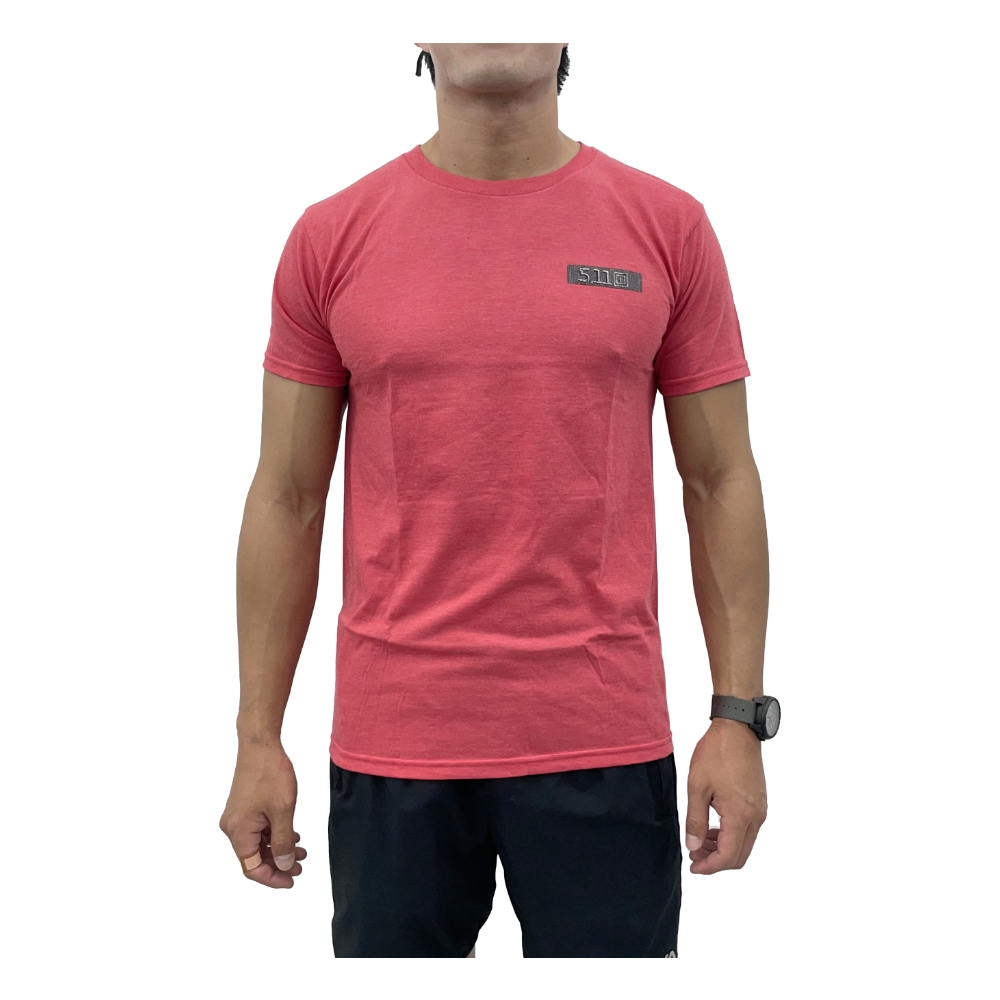 5.11 택티컬 몰 아메리카 반팔 티 셔츠 (레드헤더) - 5.11 Tactical Molle America S/S TOP(Red Heather) - 상품 이미지