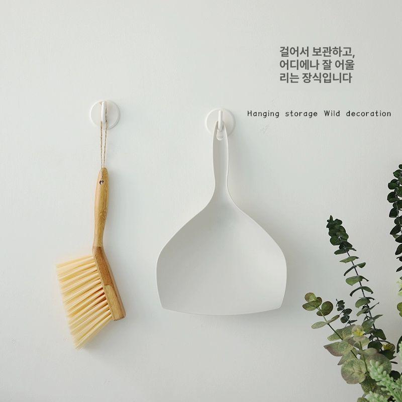 손잡이 빗자루 작은 가정용 쓰레받기 일본 다기능 화이트 청소 세트 - 상세 이미지 2