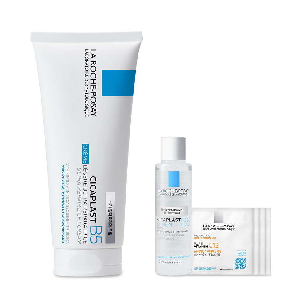 [라로슈포제] 시카플라스트 멀티 리페어 크림 100ml +시카토너 50ml + 비타c12세럼 1.5mlx4