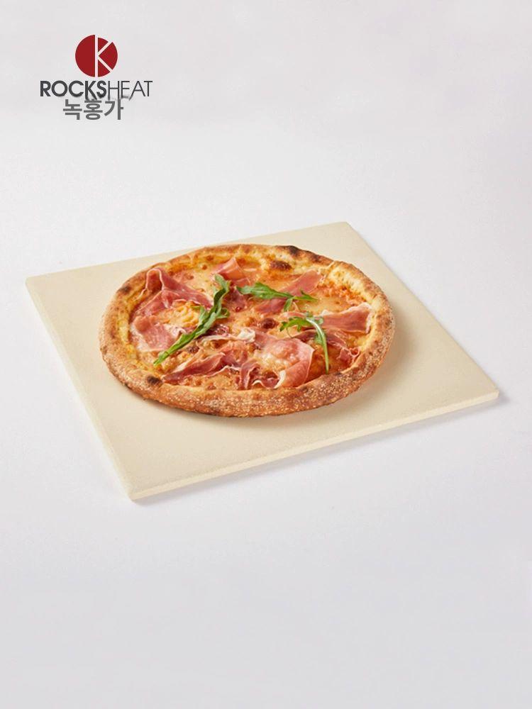 베이킹 스톤 오븐 돌판 피자 보드 베이커리 인테리어 조리도구 30x40X1.2cm 고온 천 포함 - 상세 이미지 3