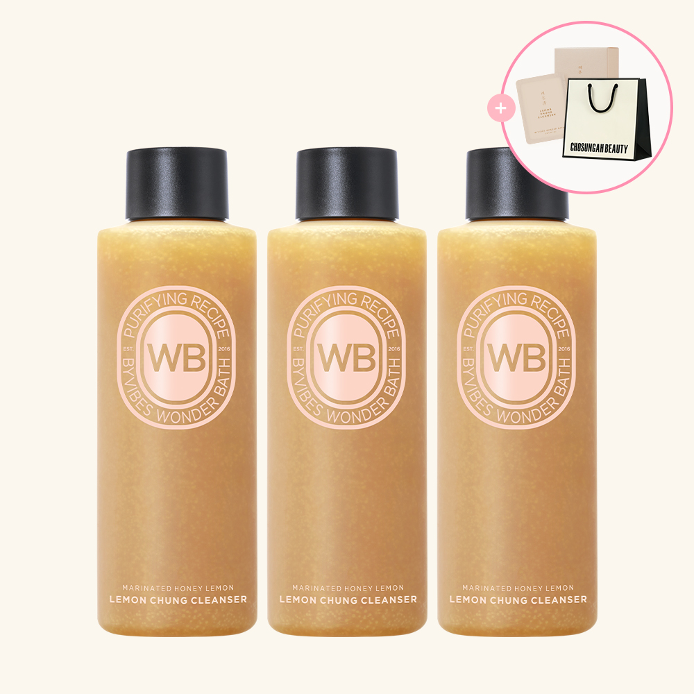[3개&트래블키트&쇼핑백] 조성아 원더바스 팩클렌저 200ml 3개 레몬청 클렌저 리뉴얼