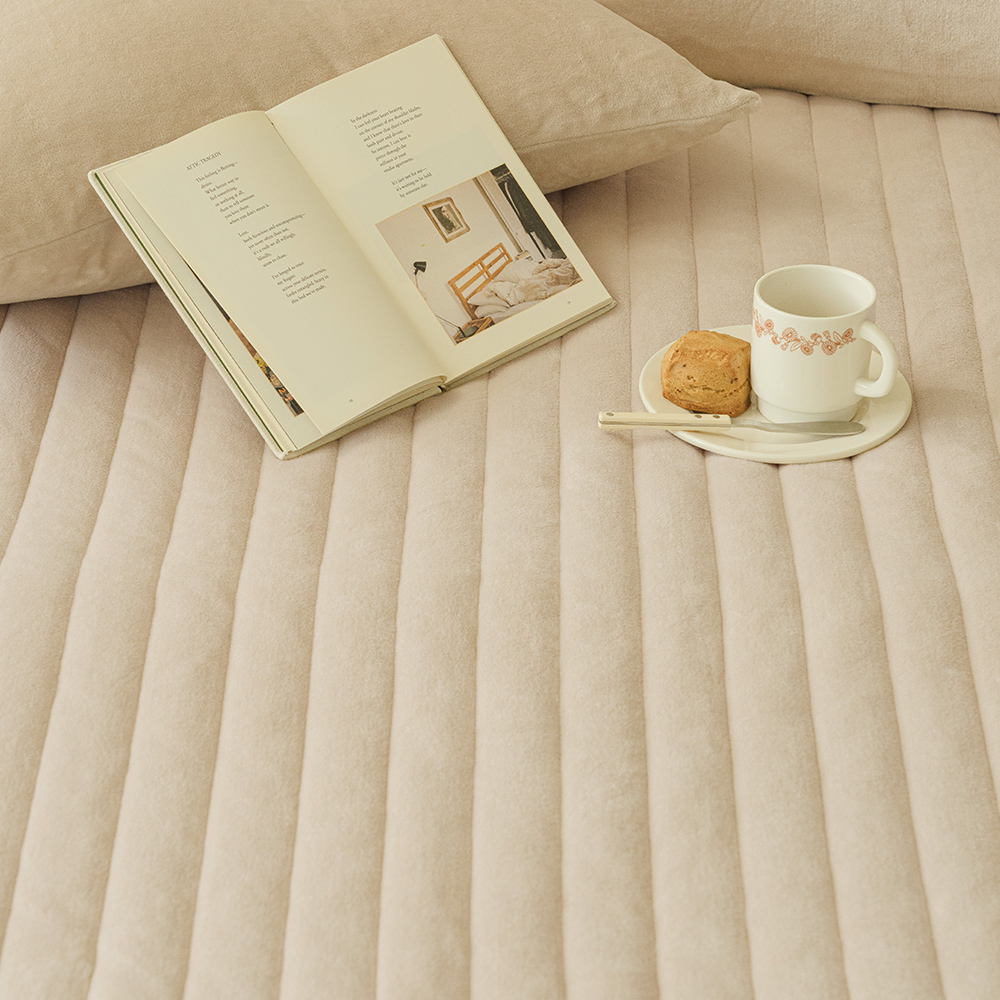 바자르 코지닝 3mm 극세사 겨울 올인원 누빔 매트리스커버 SS