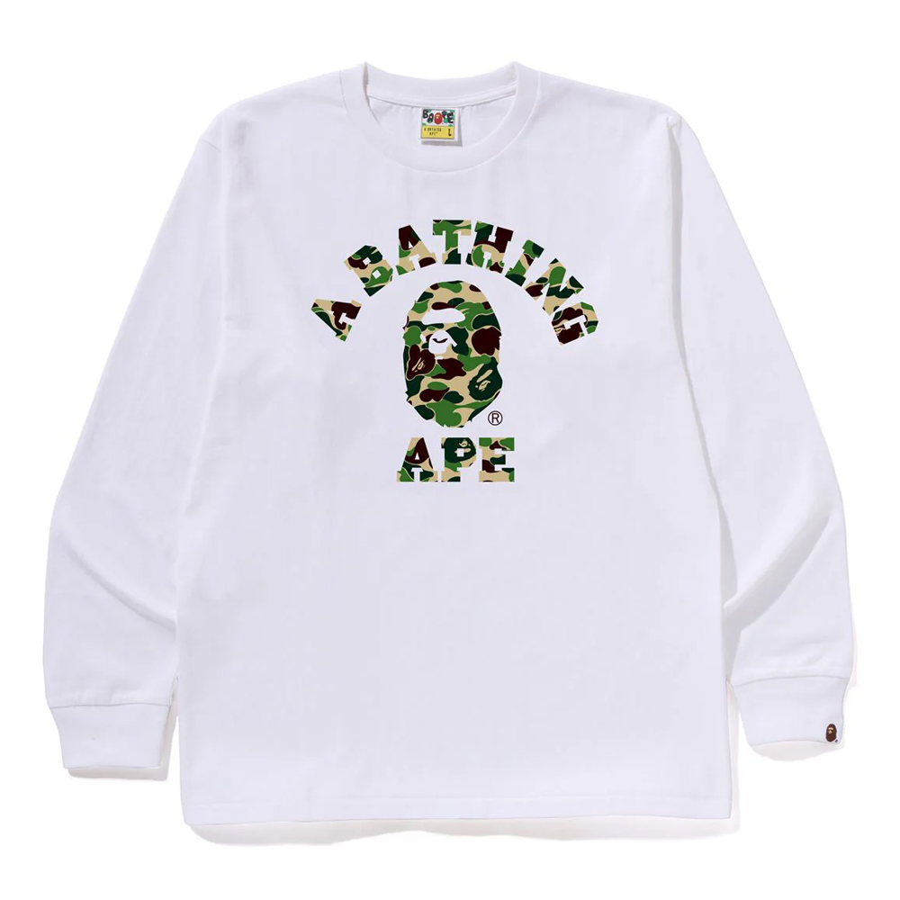 베이프 긴팔티 ABC CAMO COLLEGE LS TEE 1L80-111-005 - 상세 이미지 5