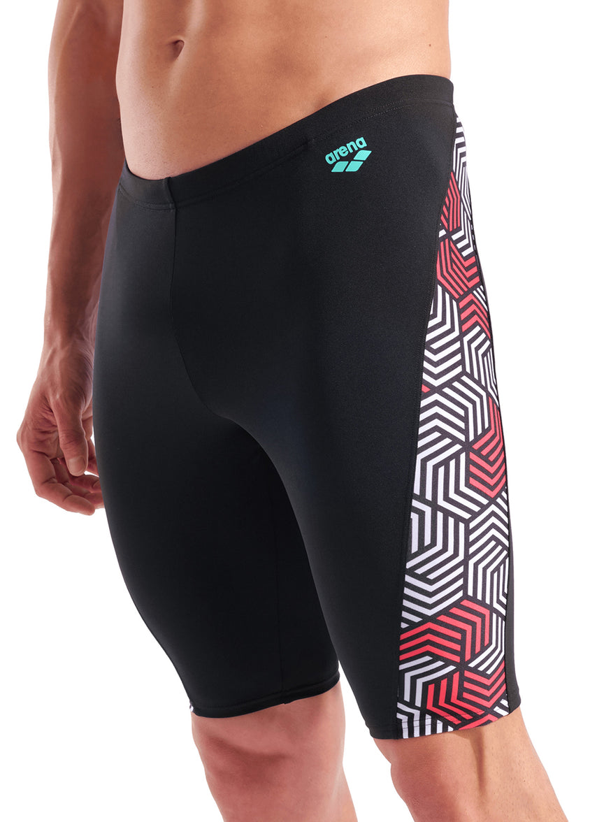 아레나 남성 지오메트리 재머 5부 수영복 Multi Black/Black, 22 - 상세 이미지 4