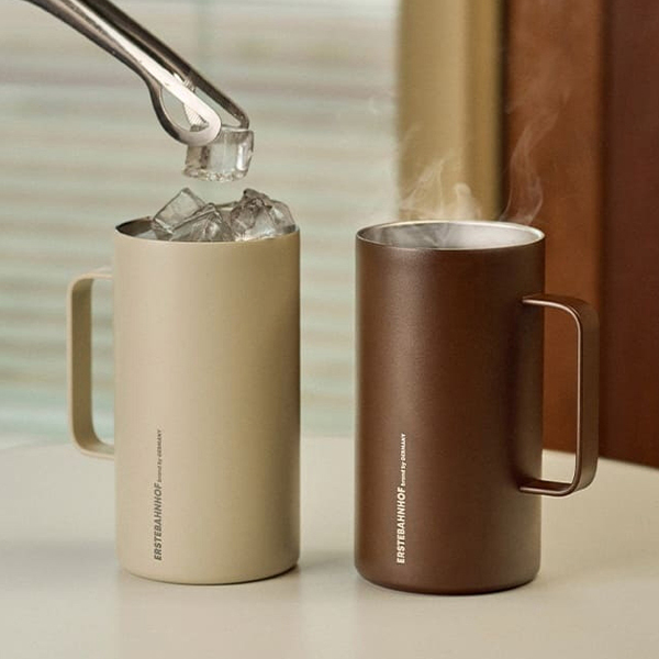 에스테반호프 스텐304 텀블러 보온보냉 이중진공 손잡이텀블러 700ml, 포레스트그린 이미지 7