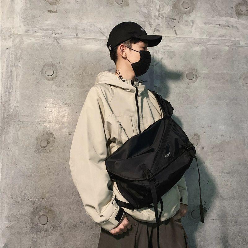 크로스바디 남녀공용 숄더백 버킷백 지퍼 크로스가방 크로스백 남자가방 남자숄더백 검정색 걸이없음 - 상세 이미지 4