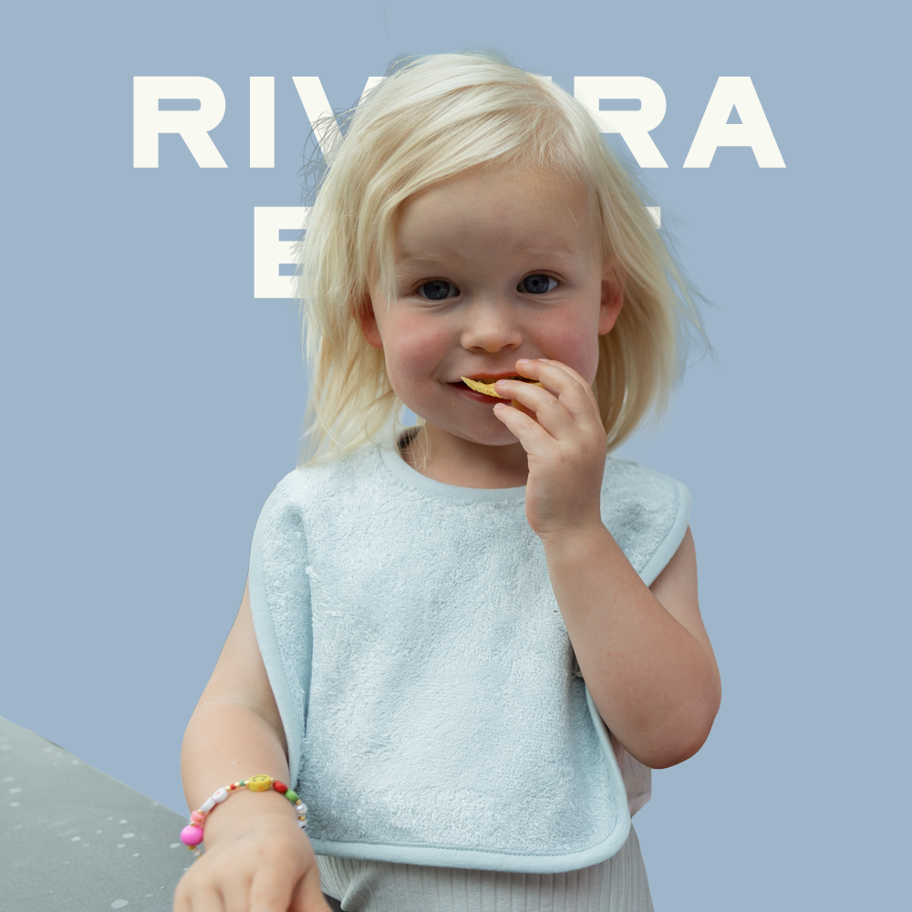 팀부 벨기에 명품 아기 턱받이 빕 미디엄 547.리비에라블루