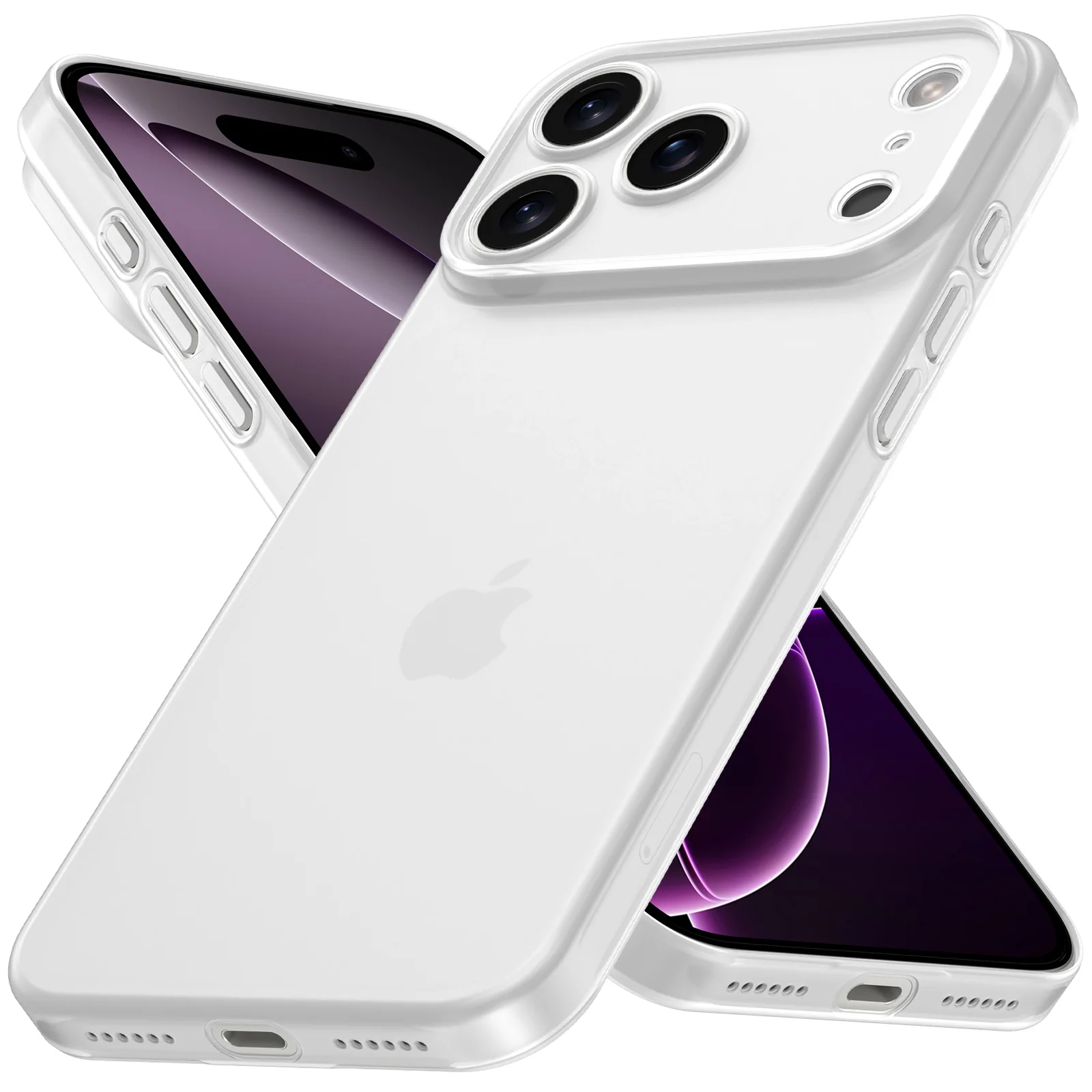 제로스킨 얇은 지문방지 케이스 스키니매트 화이트, 아이폰17 프로 맥스