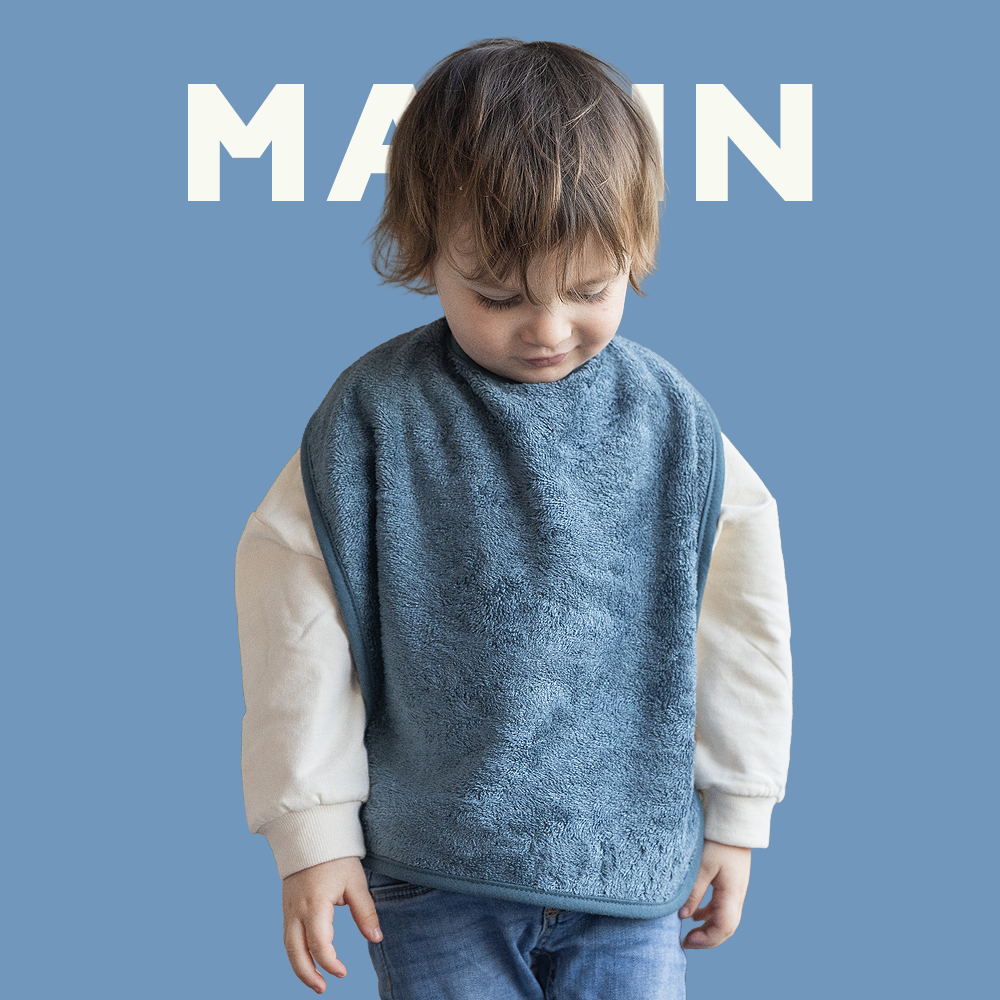 팀부 벨기에 명품 아기 턱받이 빕 라지 519.마린