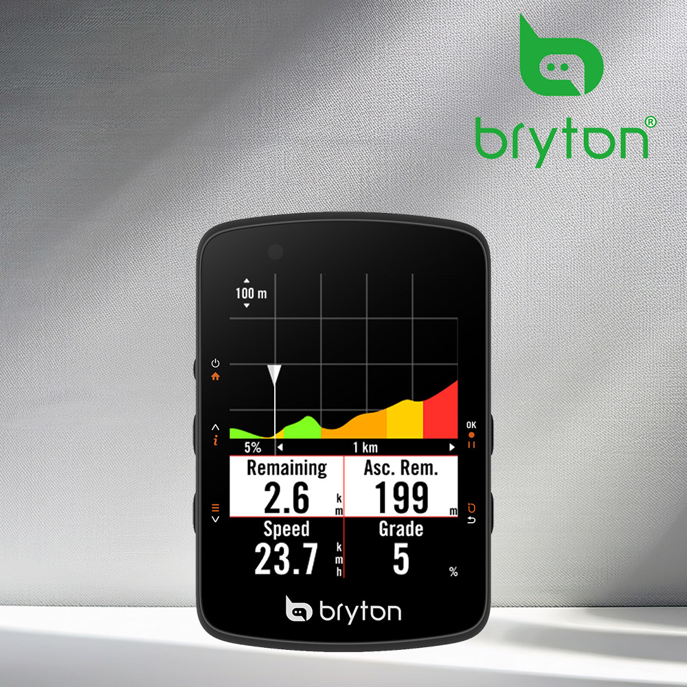 브라이튼 라이더 550 GPS 자전거 속도계 버튼식 클라임 챌린지 - 상품 이미지