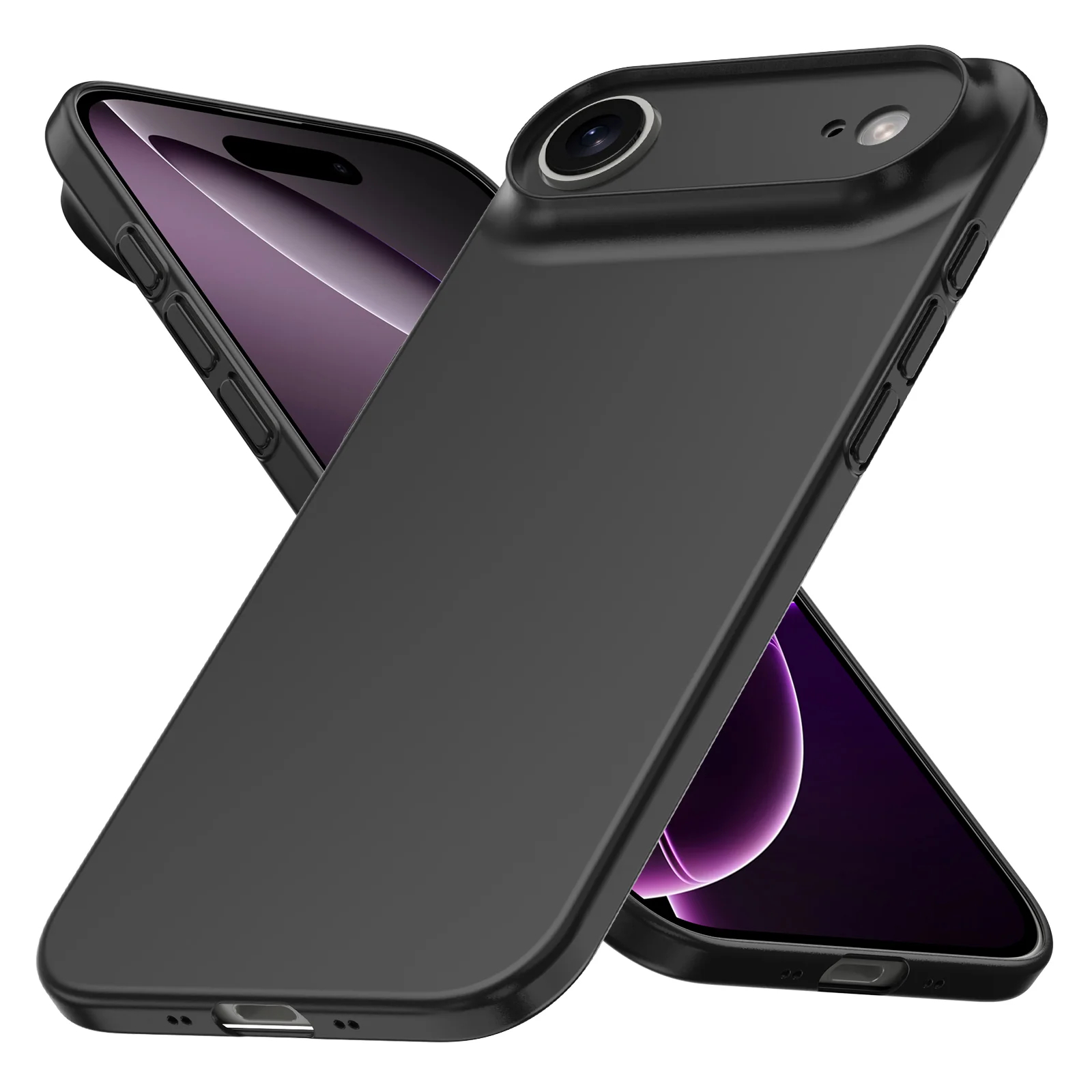 제로스킨 얇은 지문방지 케이스 스키니매트 블랙, 아이폰17에어