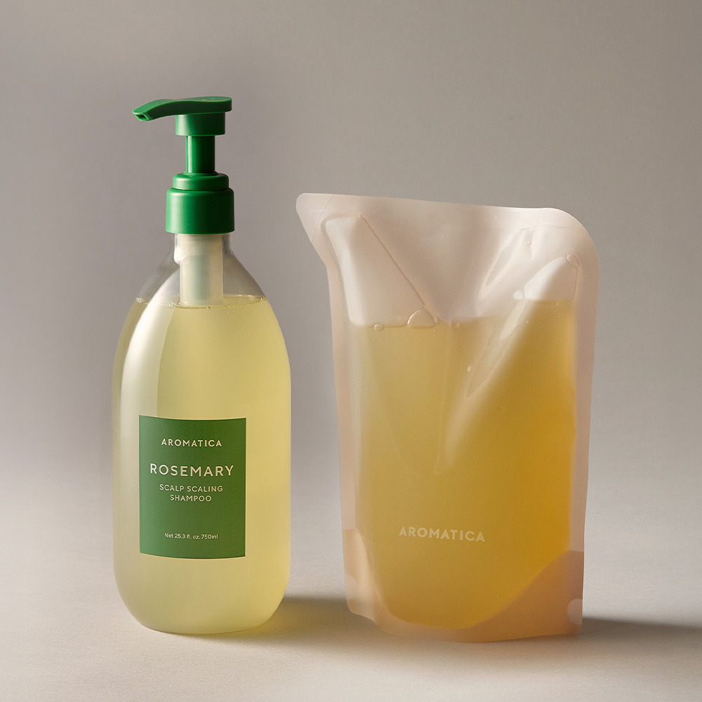 아로마티카 로즈마리 스칼프 스케일링 샴푸 750ML+리필500ML 비건 탈모 기능성 저자극