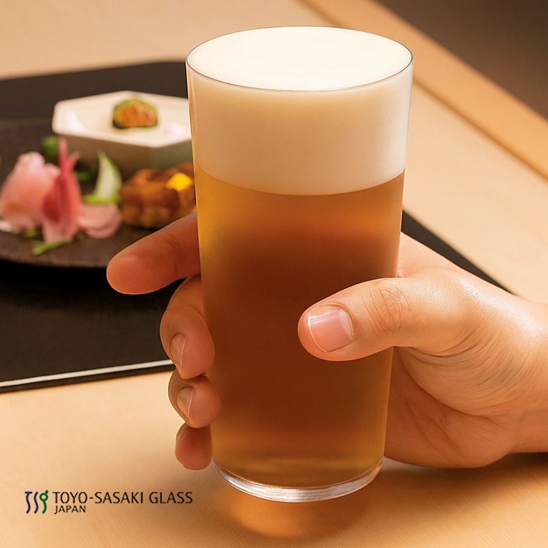 도요사사키우스하리맥주잔 일본 얇은 한입 맥주잔 토요사사키컵 HS 우스라이 315ml - 메인 이미지
