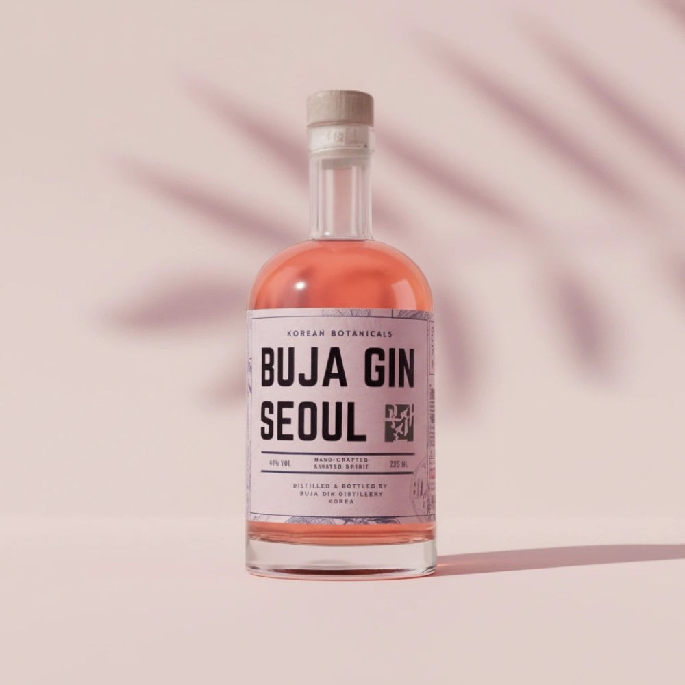부자진 오미자 44도 집들이선물 애주가 크래프트 진 증류주 (BUJA GIN) 525ml, 1개 - 메인 이미지