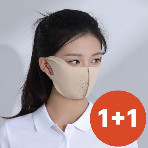 1+1 스탠다드엔 자외선차단마스크 얼굴햇빛가리개 스포츠 쿨 자외선 마스크 - 상품 이미지
