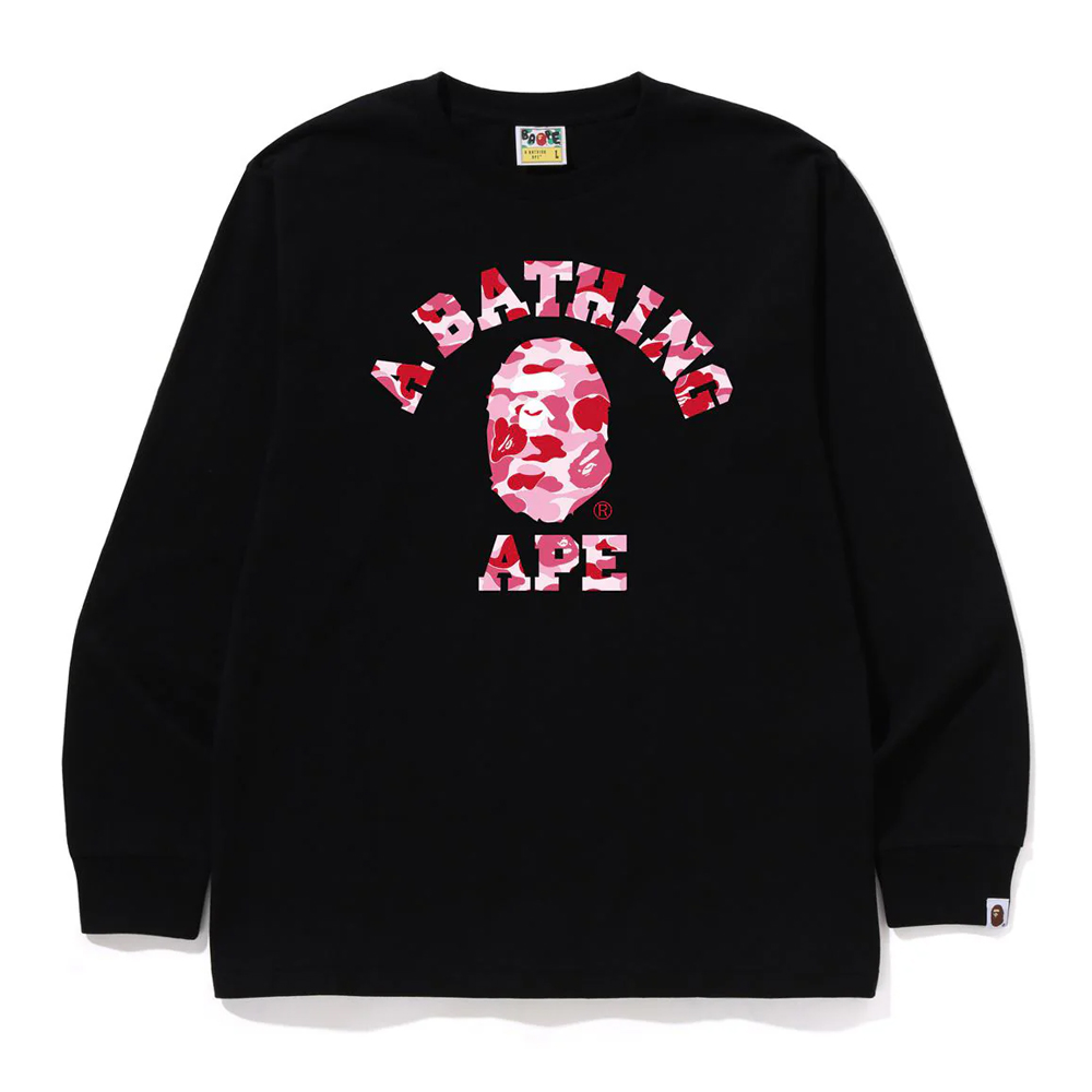 베이프 긴팔티 ABC CAMO COLLEGE LS TEE 1L80-111-005 - 상세 이미지 3
